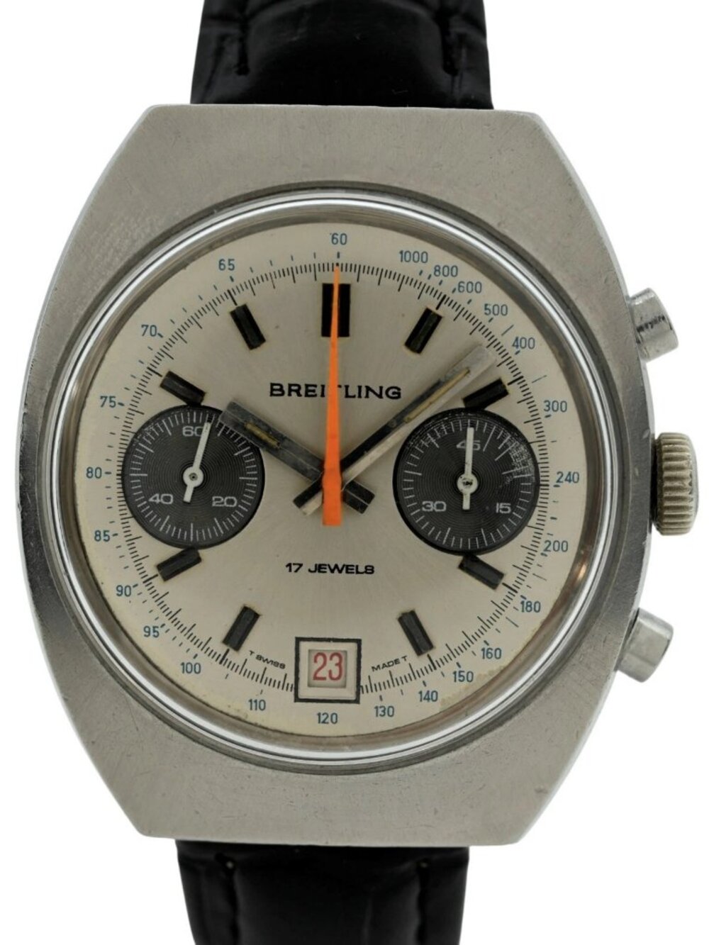 1970's Breitling 37.5mm Men's Datora Swiss Cal. 7734 Chronograph Watch Ref: 592!